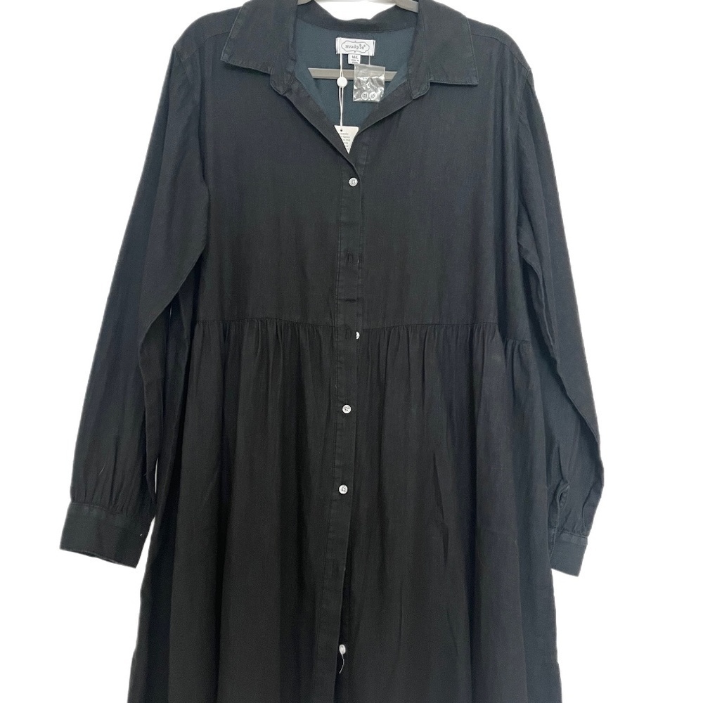 NWT Grunge Tiered Button Baby Doll Summer loose lagenlook Goth Y2K